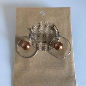 Handmade copper colored earrings